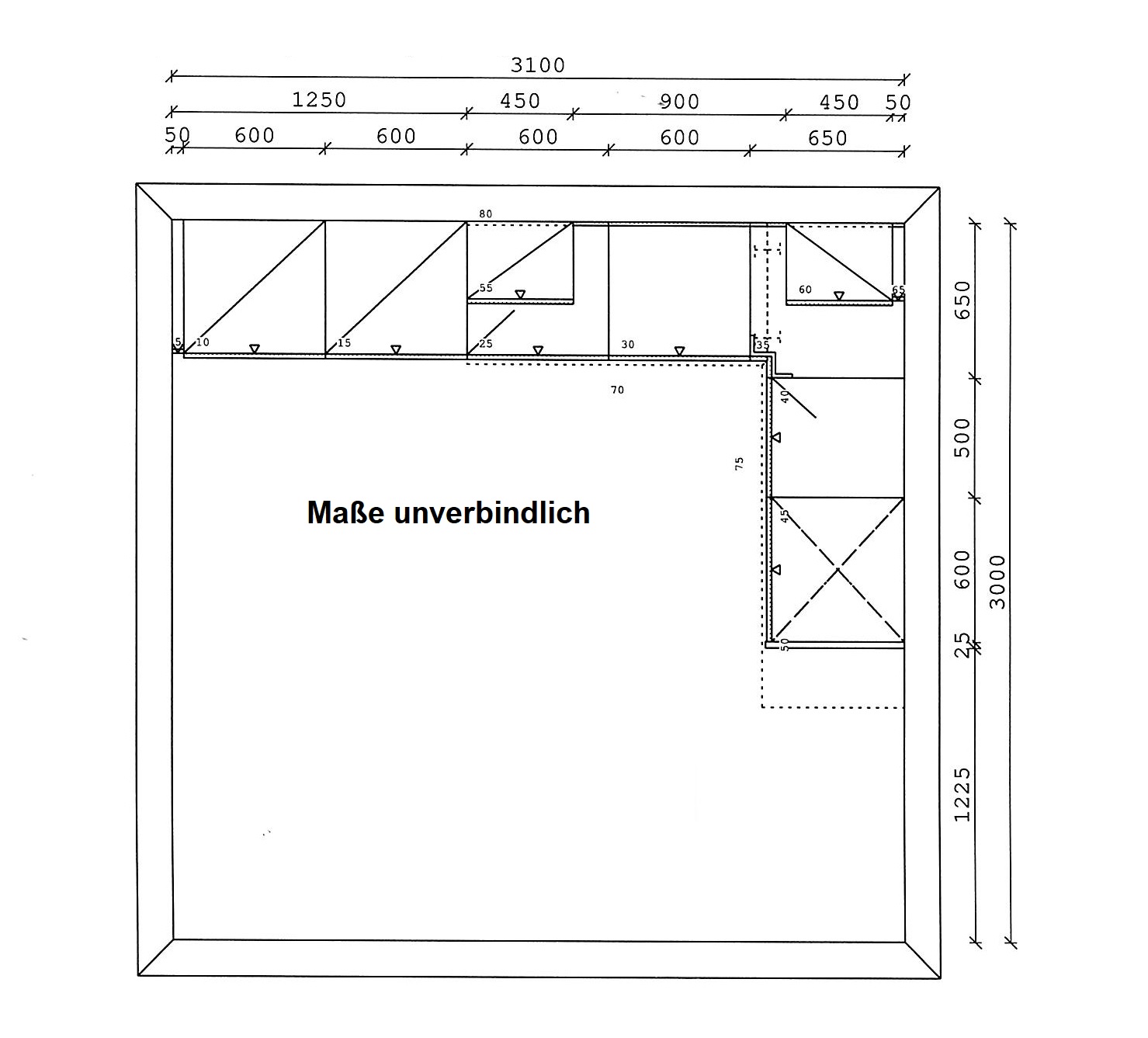 Einbauküche PN 100 der Marke Modulform Weitere 